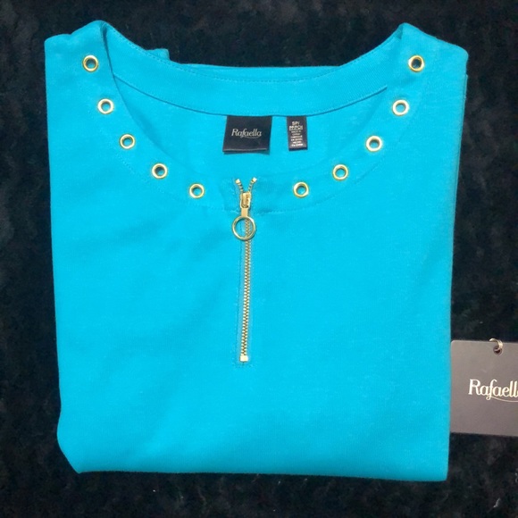 Ladies Rafaella Blue Top - Picture 8 of 9